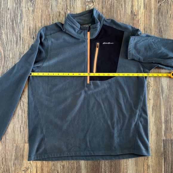 Eddie Bauer First Ascent Quarter Zip Fleece Pullover Jacket Mens XL Gray Hiking - Picture 4 of 11